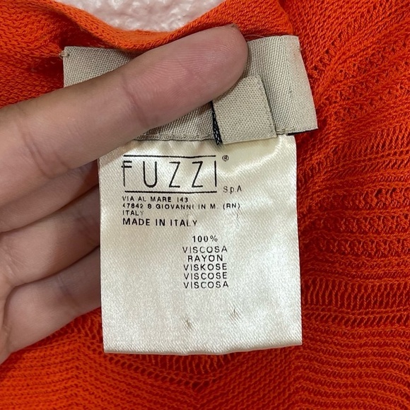 Fuzzi by Jean Paul Gaultier Orange Bodycon Sleeveless Mini Dress Women’s Medium - Picture 4 of 9